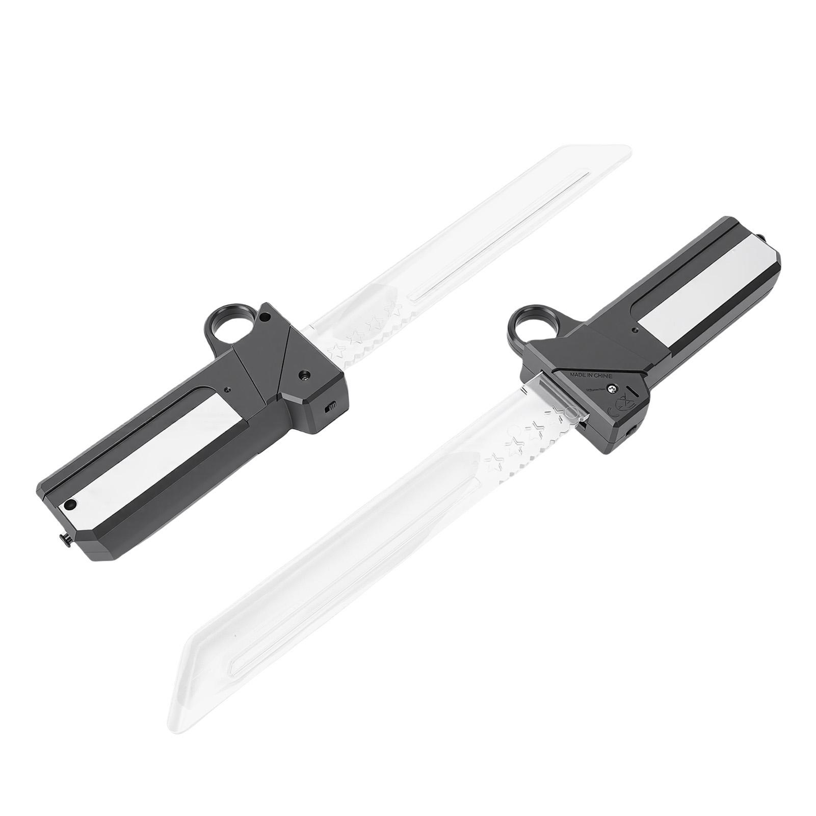 

Dual Blade Sword Toy Retractable Blade Cosplay Prop Light Up Children Sword Toy for Boys and Girls