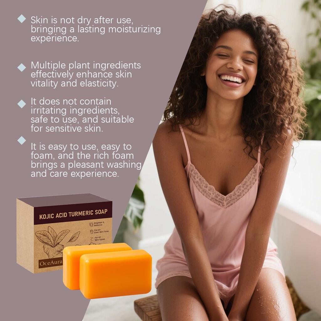 Turmeric Soap Cleans Pores, Softens Skin, Locks In Moisture, Hydrates, and Is Suitable for the Whole Body