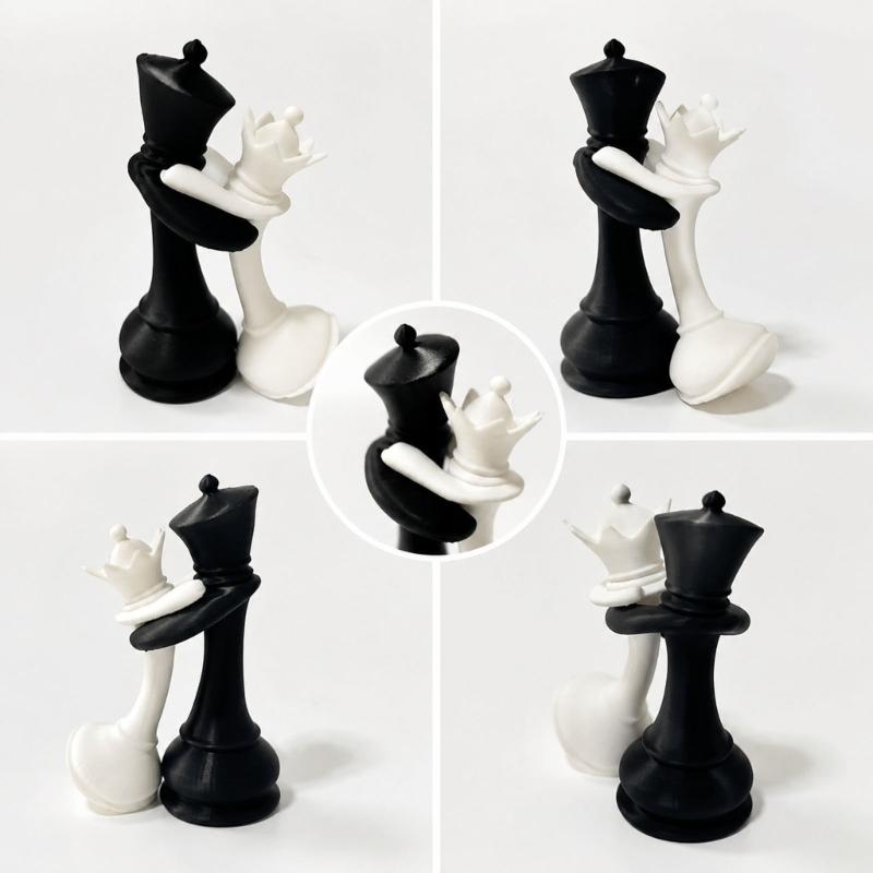 Couple Display Figurine with King and Queen Form for Desk Shelf Entryway Bedroom and Living Room Accent Placement Indoors Daily Use