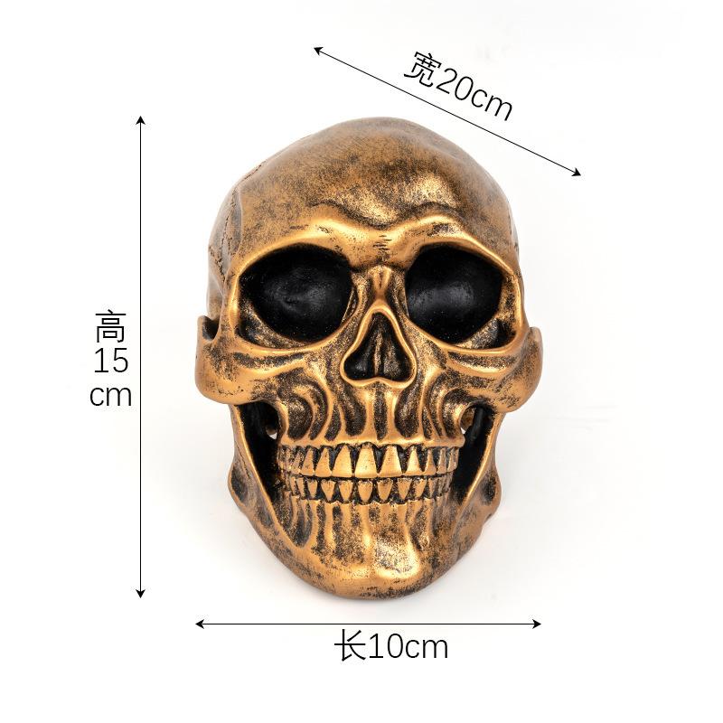 Medical Model Resin Halloween Prop Home Decoration Antique Bronze Animal Skull