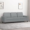 Vidaxl 3-Seater Sofa, Light Grey, 180 Cm, Upholstered In Fabric