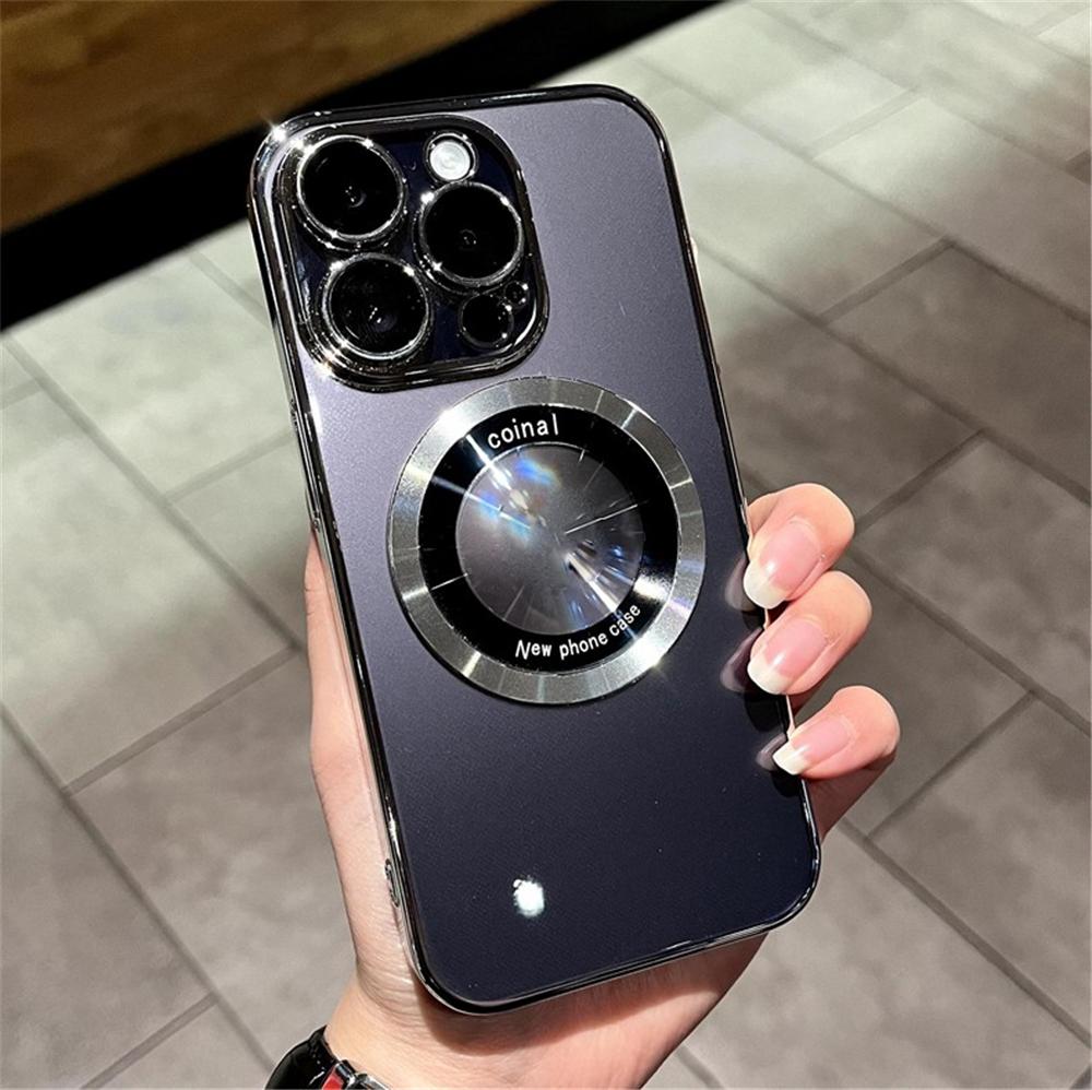 Luxury Magnetic For Magsafe Wireless Charge Clear Case For Iphone 14 Pro Max Plus 12 13 Plating Hard Pc Bumper Protection Cover