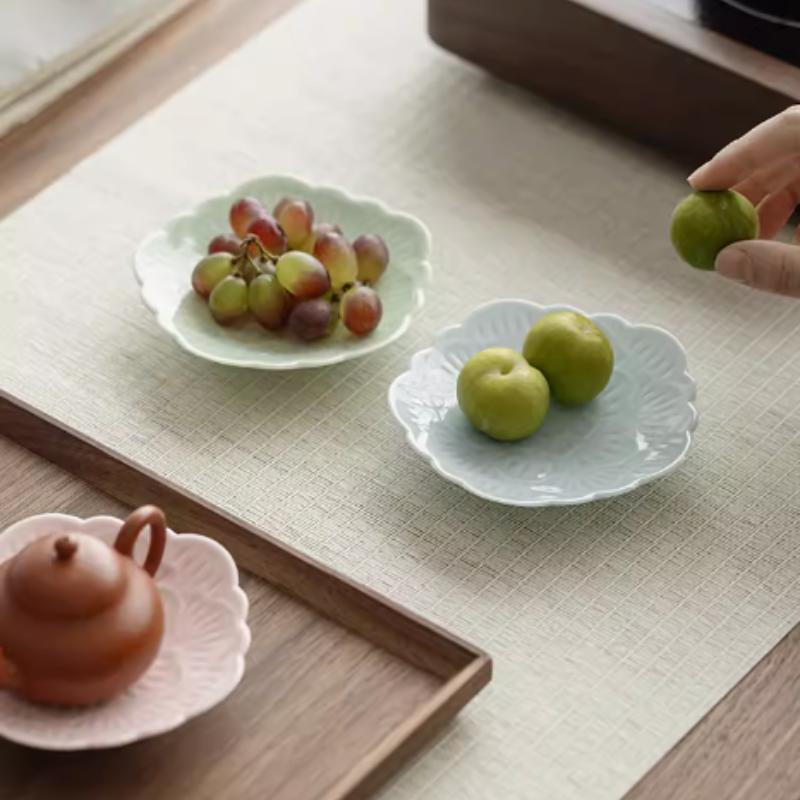 Ceramic tea tray cake tray tea room fruit tray Zen dried fruit tray dried foam tray pot Chengfo tray