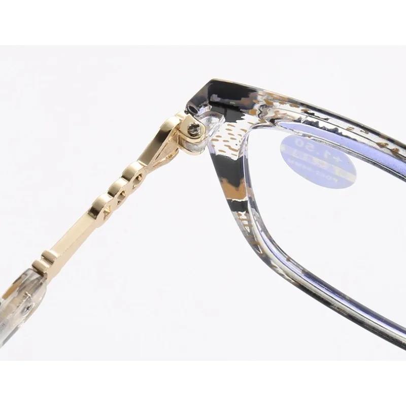 Vintage HD Reading Glasses Fashion Large Frame Women Presbyopia Anti Blue Light Far Sight Glasses