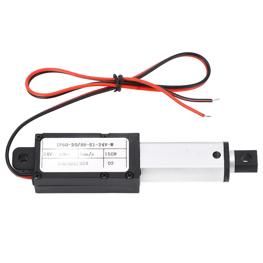 DC24V Electric Linear Actuator 20mm Stroke 150N 4mms IPX4 Linear Motion Actuator for Robot Vacuum