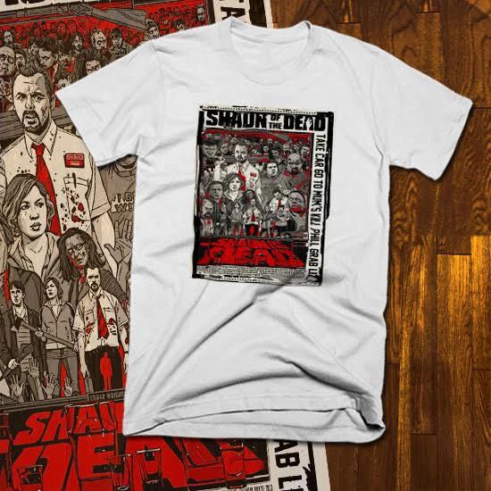 

Action Movie T-Shirt Halloween Horror British Zombie sci fit retro Thriller Tee S