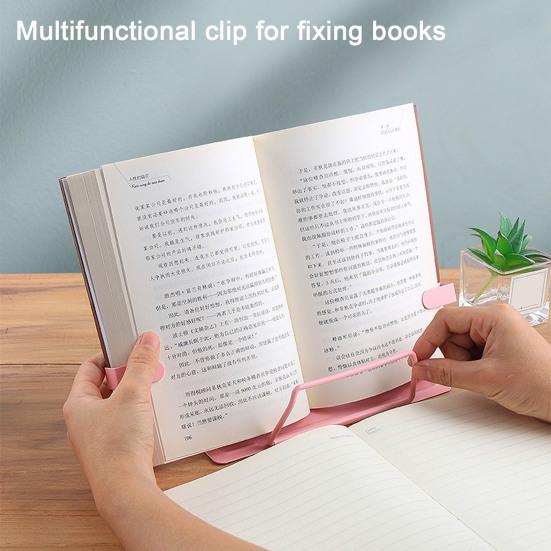 Reading Book Stand Cartoon Dolphin 6 Levels Adjustable Multi-purpose Foldable Solid Iron Kids Adults Student Book Magazine Tablet Clip Holder