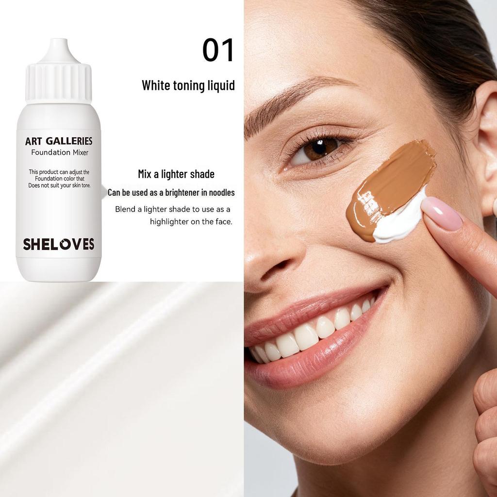 White Foundation Liquid Mix: Stage Makeup Adjuster for Dark Base