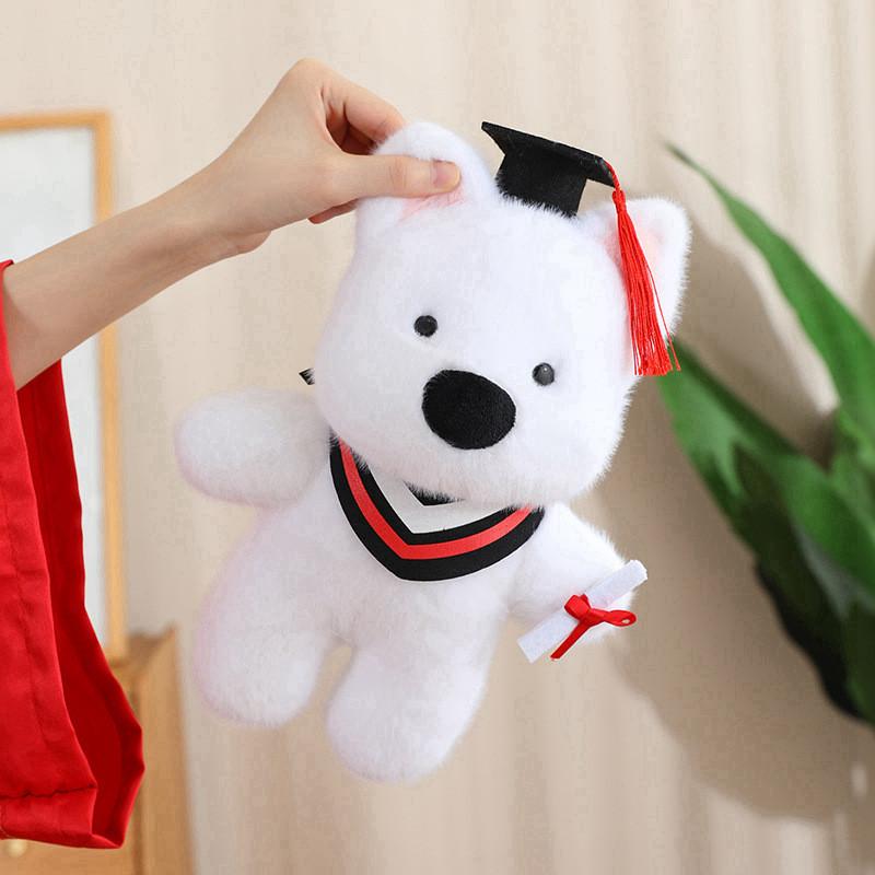 White West Highland Terrier Cute Plush Toy Material Graduation Gift Students Kid
