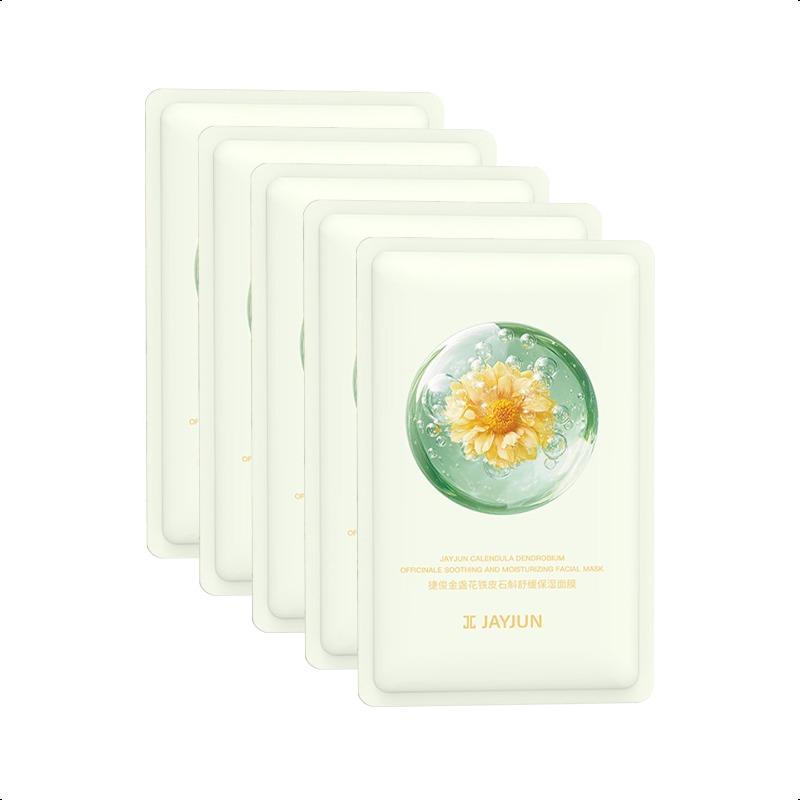 JAYJUN Calendula Dendrobium officinale Soothing Moisturizing Mask 10PCS/BOX, Korean Skin Care 5PCS/NOBOX