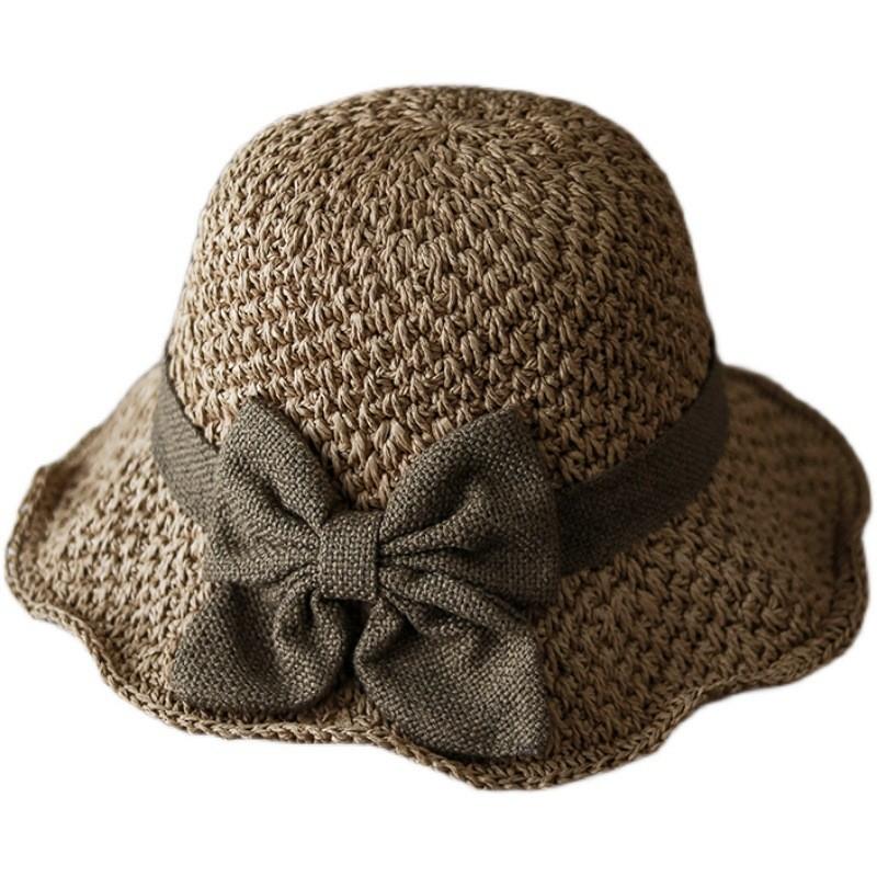 Straw Summer Sun Hat With Wide Brim For Women Casual Outdoor Sun Protection