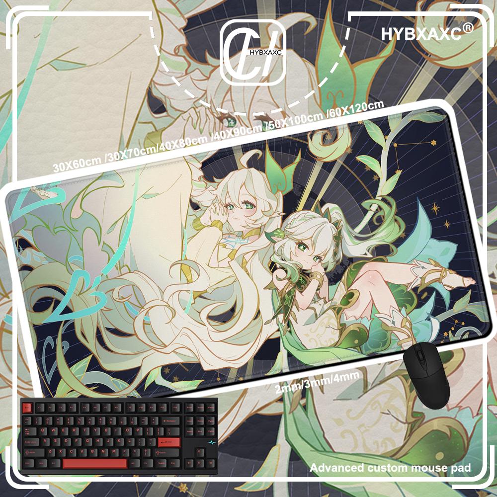 Nahida Mause Pad Genshin Impact Gaming Laptops Pc Accessories Rubber Mat Gamer Keyboard Deskmat Mausepad Mouse Mats Mousepad Xxl
