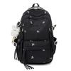 Schoolbag embroidery small fresh schoolbag girls sweet high value large capacity junior high school students reduce burden lightweight backpack