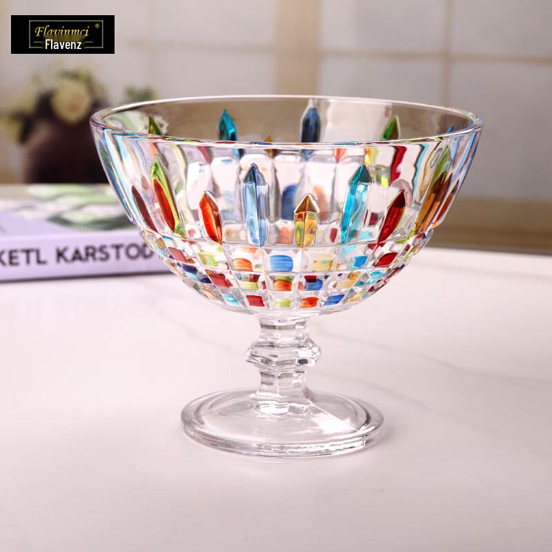 European Style High-Footed Glass Serving Bowl