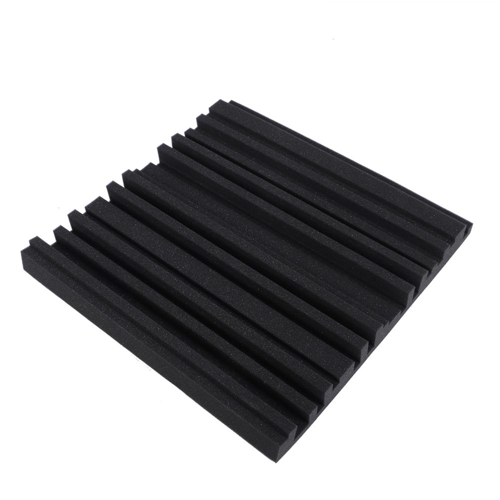 6Pcs Irregular Recording Studio Soundproof Foam Sound Insulation Absorption Deadening MaterialBlack