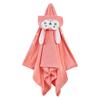 Baby Bath Towel Thick Great Water Absorption Hooded Cartoon Style Button Closure Solid Color Warm Soft Kids Bath Poncho Nap Blanket