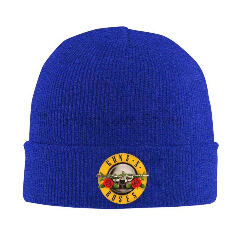 Heavy Metal Guns N Roses Bonnet Hats Unisex Street Elastic Knit Hat Winter Warm Skullies Beanies Cap for Travel Outdoor Camping