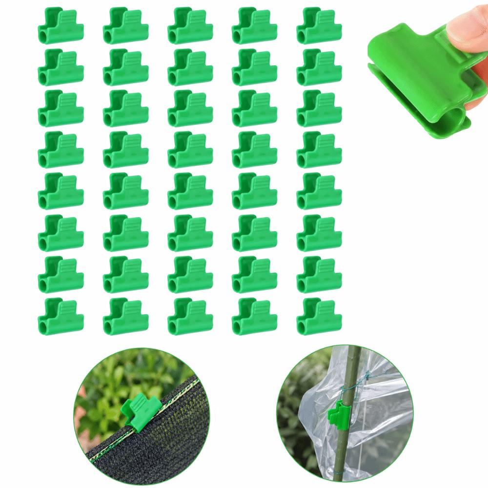 

40PCS Fits 11mm Pipe Greenhouse Film Clip Plastic Greenhouse Snap Clip Plant Shed Support 11mm