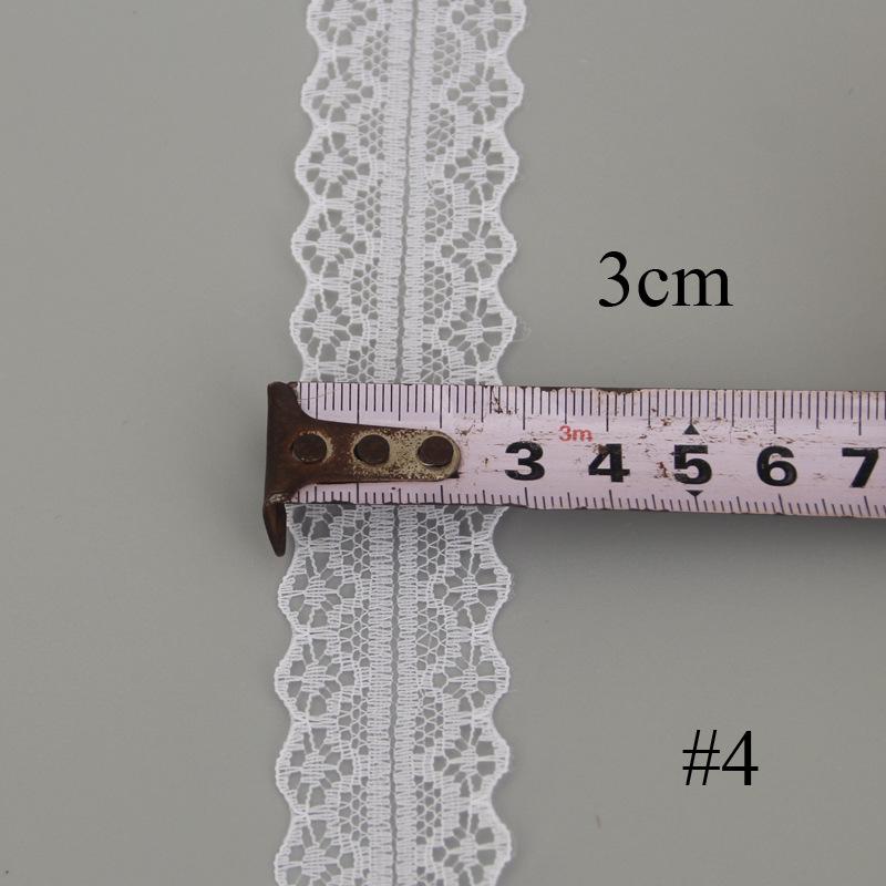 10m/Los Weißes Nicht-Dehnbares Spitzenband Besticktes Netz-Bortenstoff für DIY-Basteln Geschenkverpackung Nähzubehör Partydekoration
