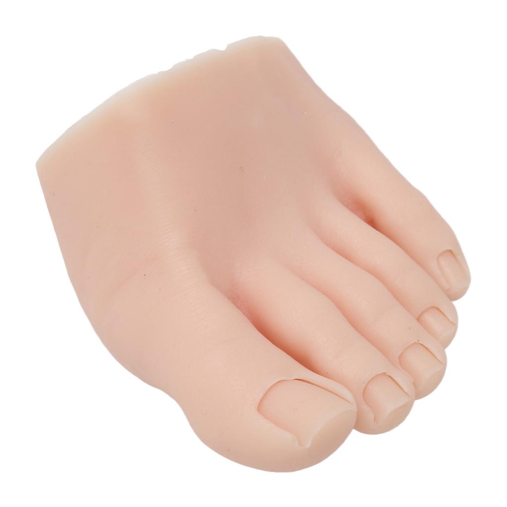 Tattoo Practice Fake Foot Model Medium Skin Color Nail Art Training Display Silicone Half Foot Model
