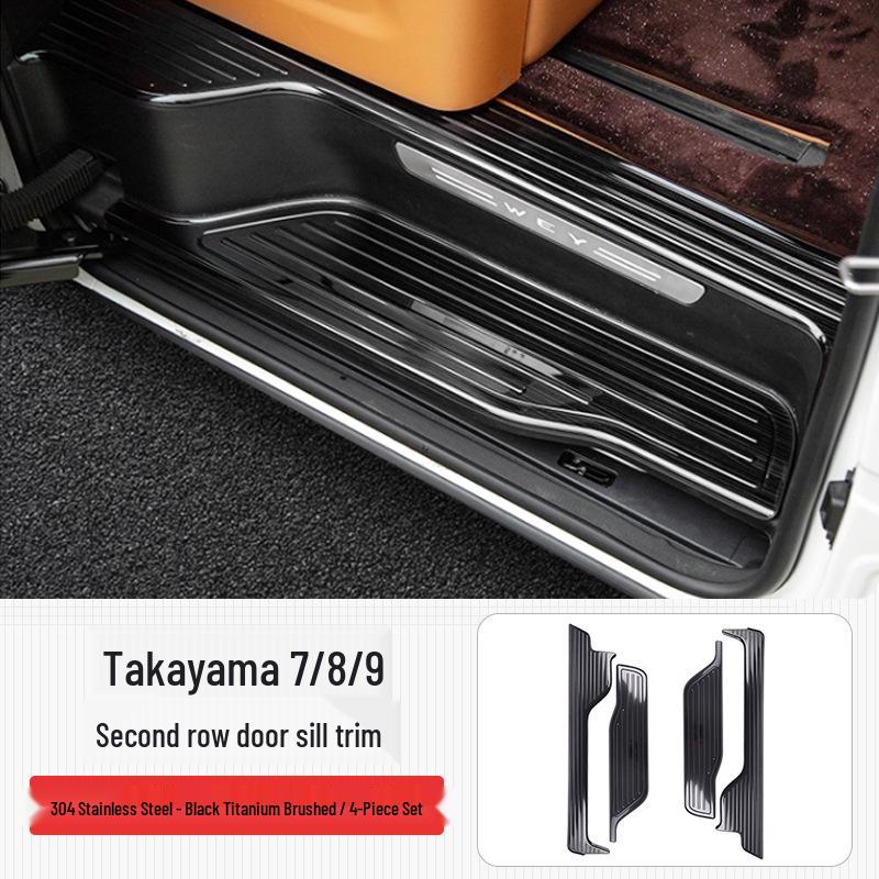 Stainless Steel Scuff Plate Welcome Pedal Protector for Wey Gaoshan 7/8/9