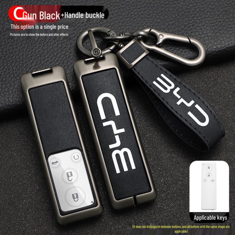 Compatible BYD G5 Car Key Case Cover (2016-2018 Models), High-End Suri Metal Shell.