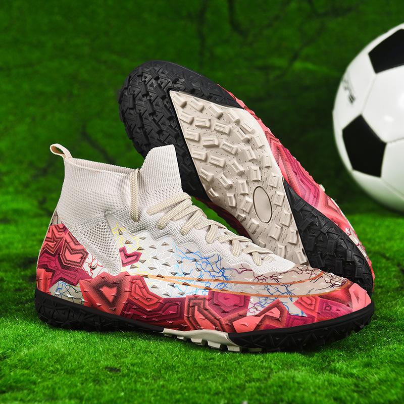 20252025 high-top football shoes male adult adolescent student children outdoor lawn game sports shoes