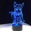 Factory Dropshipping ODM Rechargeable Touch Switch Dog Arylic Panel Box Table Night Lamp  16 Colors Change 3D LED Light