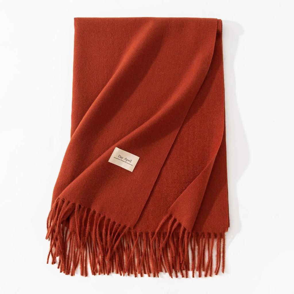 Winter Cashmere Scarves Women Warm Shawls Wraps Solid Colors Neckerchief Men Scarf Fashion Hijab Stoles Pashmina With Tassels