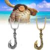 Necklace Pendant Moana Maui Fishhook Titanium Steel Ornaments Hawaiian Anime