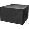 Outdoor Waterproof Dustproof Oxford Cloth Square Table Cover Furniture Cover Patio Garden Black Furniture Cover