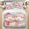 Sheep Pattern Bedding Quilt Set Quilt Cover Pillowcase Home Decoration Birthday Gift (1 * duvet cover + 2 * pillowcase, without core)