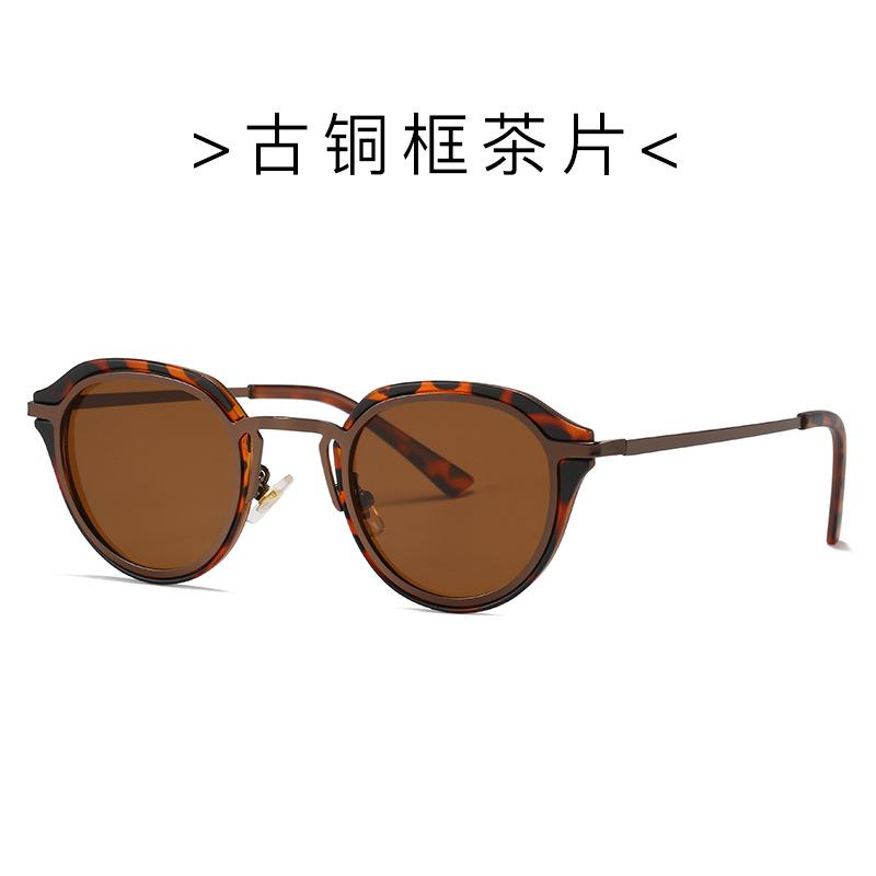 New Fashion Classic Round Women Sunglasses Personalized Metal Leg Design Retro Men's Outdoor Driving Glasses  Hombre