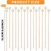 50 Pack Wooden Rock Candy Sticks with Ball Tips- 6 Inch Natural Wood Cake Pop & Drink Stirrer Sticks, Wood Swizzles Sticks for Chocolate Dipping &