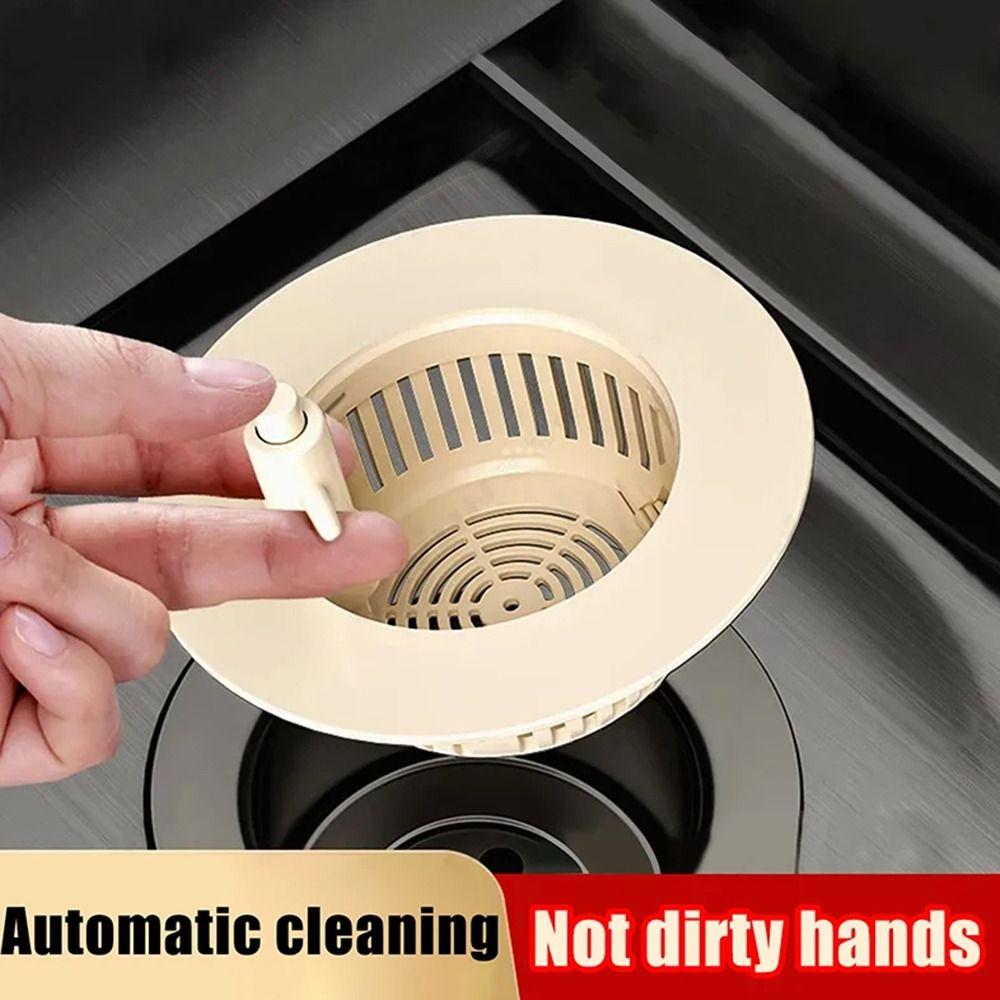 Anti-blocking Basket Kitchen Sink Automatic Filter Press Automatic Dumping Basket  for Kitchen Sink