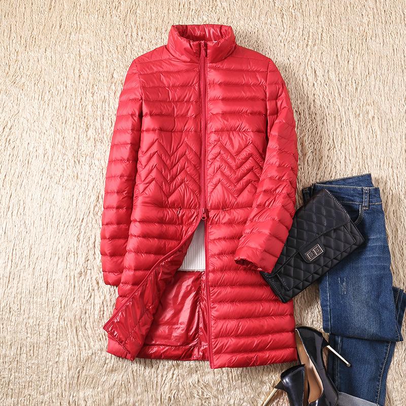 Down autumn and winter new light and thin down jackets medium and long jackets warm down jackets medium and high-end