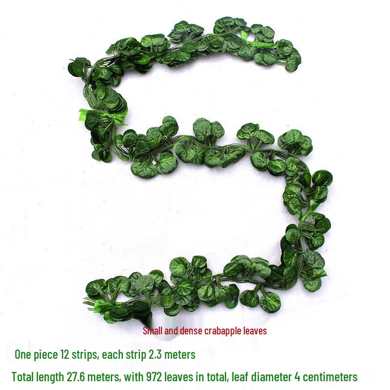 Efeutute Weinblätter Künstliche Deckenranke mit Rattan und Grünem Laub