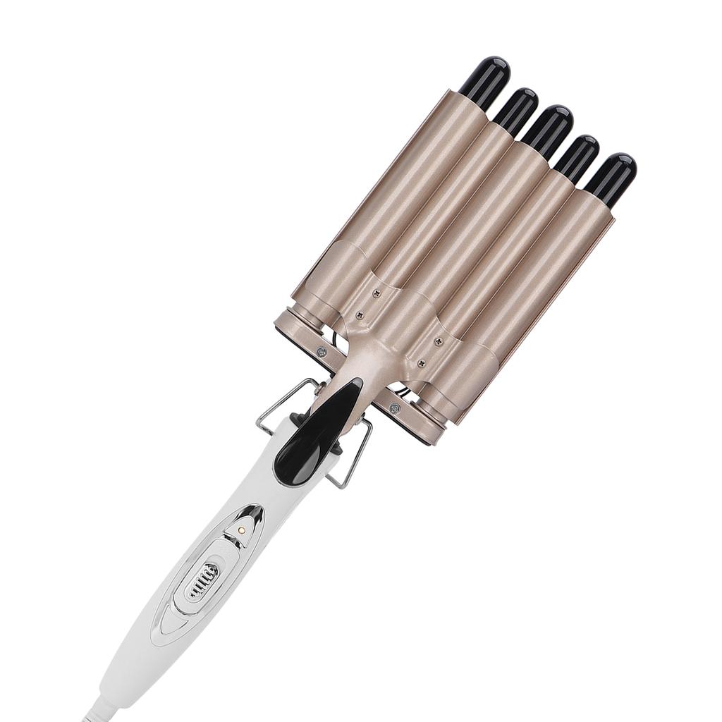 5 Barrel Curling Iron Temperature Adjustable Hair Waver Crimper with LCD 110‑240VEU Plug