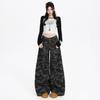 Jeans da Lavoro Camouflage High Street Autunnali Jeans in Denim Pantaloni Casual Larghi a Vita Alta da Donna Pantaloni Lunghi Jeans per Donna Pantaloni Lunghi in Denim