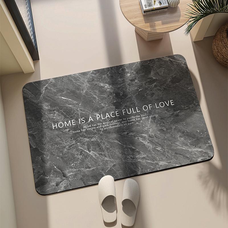 Diatom Mud Bathroom Bath Mat Rug Diatomite Pad Super Absorbent Bath Carpet Non-slip Quick Drying Shower Bathtub Foot Mat Doormat