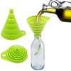 1/4PCS Silicone Collapsible Funnel Foldable Kitchen Long Neck Dispense Gadget Tool Filter Sorter Small Water Bottle Liquid Oil