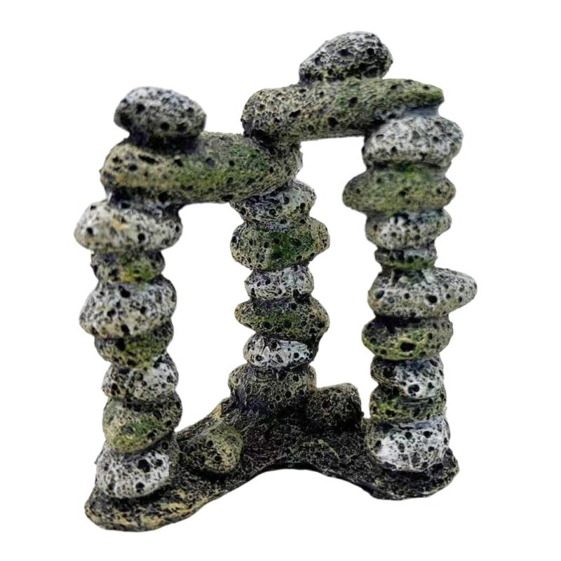 

Аквариумы Украшения Нагромождение Камней Ландшафтный Дизайн Фигурка Аквариумы Пейзаж Укрытие Суккуленты Растение Смола Орнамент