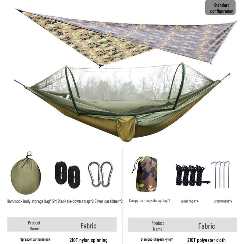 JOJOBA Camping Hammock with Mosquito Net and Canopy