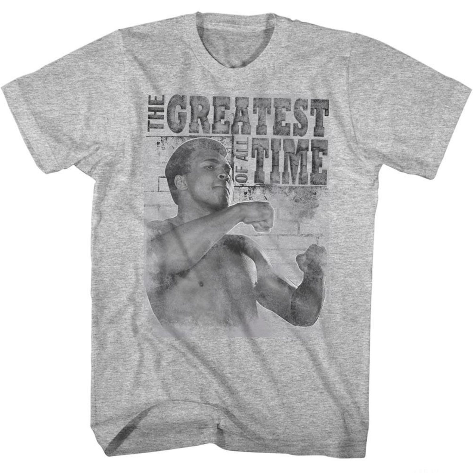 Muhammad Ali Training Stance Gray Heather Adult T-Shirt M