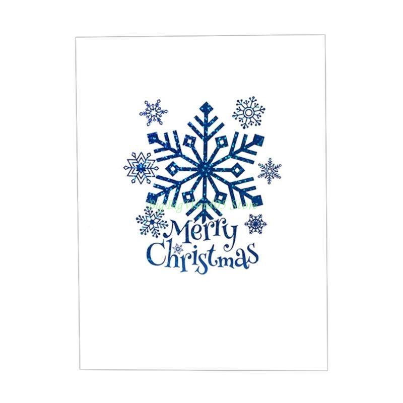 24TE 3D Snowflake Greeting Card Fine Papercraft Party Decoration Greeting Small Kits