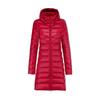 Autumn and Winter New Light Down Jacket Women's Medium and Long Light White Duck Down Jacket Removal Cap