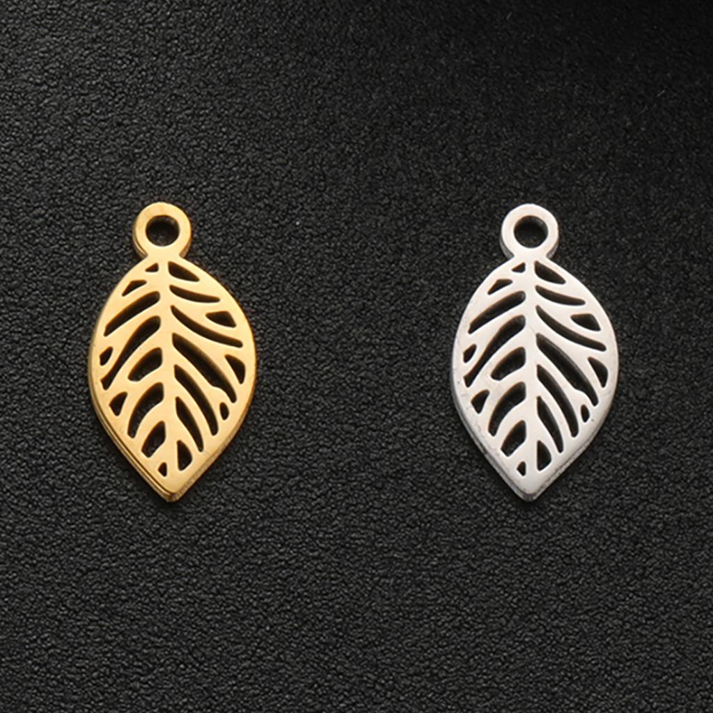 Teamer 5pcs/lot Stainless Steel Charms for Jewelry Making Bear Leaves Stars Pendant Mini Charm Bracelet DIY Accessories Hot Sale