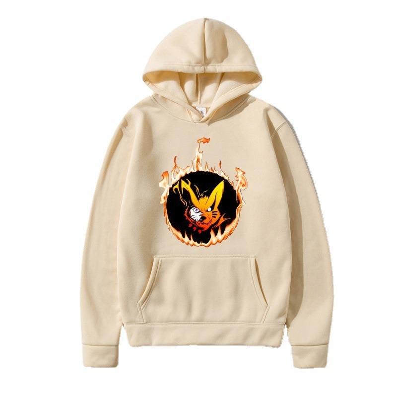 Japanese Animation Kurama Men's Hoodie Vintage Unisex Pullover Men Vintage Graphic Hoody Tops Oversize Streetwear Clothing