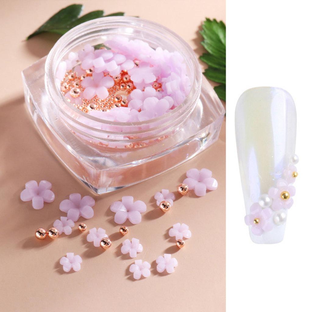 Květinové kamínky na nehty na akrylové nehty Umělecké potřeby s perlami Manikúra DIY ozdoby na nehty pro
