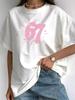 Women's Crew Neck Short Sleeve Casual T‑Shirt Number 67 Graphic Print Tee Top